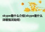 skype是什么介紹(skype是什么詳細情況如何)