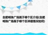 合肥明珠廣場屬于哪個區(qū)介紹(合肥明珠廣場屬于哪個區(qū)詳細(xì)情況如何)