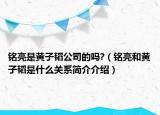 銘亮是黃子韜公司的嗎?（銘亮和黃子韜是什么關(guān)系簡(jiǎn)介介紹）