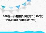 300瓦一小時(shí)用多少度電?（300瓦一個(gè)小時(shí)用多少電簡(jiǎn)介介紹）