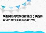 陜西民辦高職院校有哪些（陜西高職公辦學(xué)校有哪些簡介介紹）