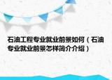 石油工程專業(yè)就業(yè)前景如何（石油專業(yè)就業(yè)前景怎樣簡(jiǎn)介介紹）