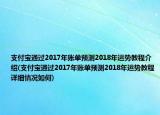 支付寶通過2017年賬單預(yù)測(cè)2018年運(yùn)勢(shì)教程介紹(支付寶通過2017年賬單預(yù)測(cè)2018年運(yùn)勢(shì)教程詳細(xì)情況如何)