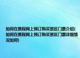 如何在攜程網(wǎng)上預(yù)訂購買景區(qū)門票介紹(如何在攜程網(wǎng)上預(yù)訂購買景區(qū)門票詳細(xì)情況如何)