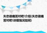 失戀很痛苦對吧!介紹(失戀很痛苦對吧!詳細(xì)情況如何)