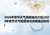 2020年春節(jié)天氣預(yù)報(bào)情況介紹(2020年春節(jié)天氣預(yù)報(bào)情況詳細(xì)情況如何)