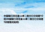 中國銀行河北省11家二級(jí)分行分別是?介紹(中國銀行河北省11家二級(jí)分行分別是?詳細(xì)情況如何)