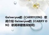 Galneryus的《CARRY(ON》 歌詞介紹 Galneryus的《CARRY ON》 歌詞詳細情況如何)