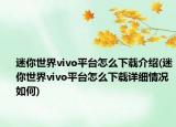 迷你世界vivo平臺(tái)怎么下載介紹(迷你世界vivo平臺(tái)怎么下載詳細(xì)情況如何)