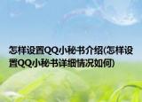 怎樣設(shè)置QQ小秘書(shū)介紹(怎樣設(shè)置QQ小秘書(shū)詳細(xì)情況如何)