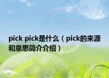 pick pick是什么（pick的來源和意思簡介介紹）