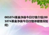 001074基金凈值今日行情介紹(001074基金凈值今日行情詳細(xì)情況如何)