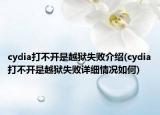 cydia打不開(kāi)是越獄失敗介紹(cydia打不開(kāi)是越獄失敗詳細(xì)情況如何)