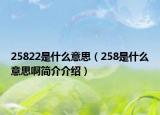 25822是什么意思（258是什么意思啊簡介介紹）