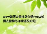 wow如何去雷神島介紹(wow如何去雷神島詳細(xì)情況如何)