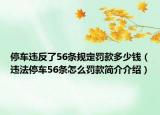 停車違反了56條規(guī)定罰款多少錢（違法停車56條怎么罰款簡介介紹）