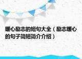 暖心勵志的短句大全（勵志暖心的句子簡短簡介介紹）