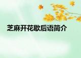 芝麻開(kāi)花歇后語(yǔ)簡(jiǎn)介