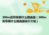 300m寬帶需要什么路由器（300m寬帶用什么路由器簡介介紹）