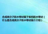 合成高分子防水卷材屬于低檔防水卷材（什么是合成高分子防水卷材簡(jiǎn)介介紹）