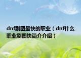 dnf刷圖最快的職業(yè)（dnf什么職業(yè)刷圖快簡介介紹）