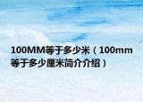 100MM等于多少米（100mm等于多少厘米簡介介紹）