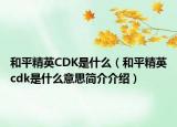 和平精英CDK是什么（和平精英cdk是什么意思簡(jiǎn)介介紹）