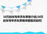 10萬的車每年養(yǎng)車費(fèi)用介紹(10萬的車每年養(yǎng)車費(fèi)用詳細(xì)情況如何)