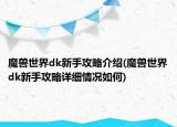 魔獸世界dk新手攻略介紹(魔獸世界dk新手攻略詳細(xì)情況如何)