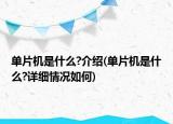 單片機(jī)是什么?介紹(單片機(jī)是什么?詳細(xì)情況如何)