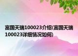 富國天瑞100023介紹(富國天瑞100023詳細情況如何)