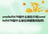 amdhd5470是什么定位介紹(amdhd5470是什么定位詳細(xì)情況如何)