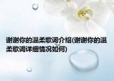 謝謝你的溫柔歌詞介紹(謝謝你的溫柔歌詞詳細情況如何)