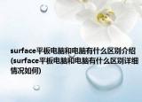 surface平板電腦和電腦有什么區(qū)別介紹(surface平板電腦和電腦有什么區(qū)別詳細(xì)情況如何)