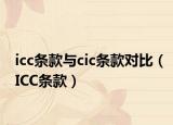 icc條款與cic條款對(duì)比（ICC條款）