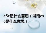 cSc是什么意思（湖南csc是什么意思）