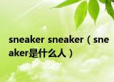 sneaker sneaker（sneaker是什么人）