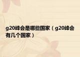 g20峰會(huì)是哪些國(guó)家（g20峰會(huì)有幾個(gè)國(guó)家）