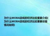 為什么MOBA游戲的經(jīng)濟比較重要介紹(為什么MOBA游戲的經(jīng)濟比較重要詳細情況如何)