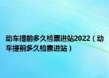 動(dòng)車提前多久檢票進(jìn)站2022（動(dòng)車提前多久檢票進(jìn)站）