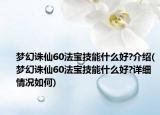 夢(mèng)幻誅仙60法寶技能什么好?介紹(夢(mèng)幻誅仙60法寶技能什么好?詳細(xì)情況如何)