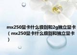 mx250顯卡什么級別和2g獨立顯卡（mx250顯卡什么級別和獨立顯卡）