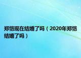 鄭愷現(xiàn)在結(jié)婚了嗎（2020年鄭愷結(jié)婚了嗎）