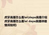 虎牙直播怎么看lol(dopa直播介紹 虎牙直播怎么看lol dopa直播詳細(xì)情況如何)