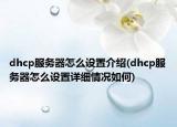 dhcp服務(wù)器怎么設(shè)置介紹(dhcp服務(wù)器怎么設(shè)置詳細(xì)情況如何)