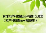 女性婦產(chǎn)科檢查gpal是什么意思（婦產(chǎn)科檢查gpal啥意思）