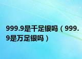 999.9是千足銀嗎（999.9是萬(wàn)足銀嗎）