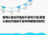 愛情從告白開始的不是嗎介紹(愛情從告白開始的不是嗎詳細(xì)情況如何)