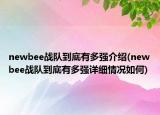 newbee戰(zhàn)隊到底有多強介紹(newbee戰(zhàn)隊到底有多強詳細情況如何)