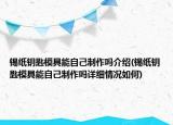 錫紙鑰匙模具能自己制作嗎介紹(錫紙鑰匙模具能自己制作嗎詳細(xì)情況如何)